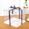 Wholesale of 4/6/8/10/12-inch three-in-one fully transparent birthday cake boxes and double-layer raised baking packaging boxes Specification image